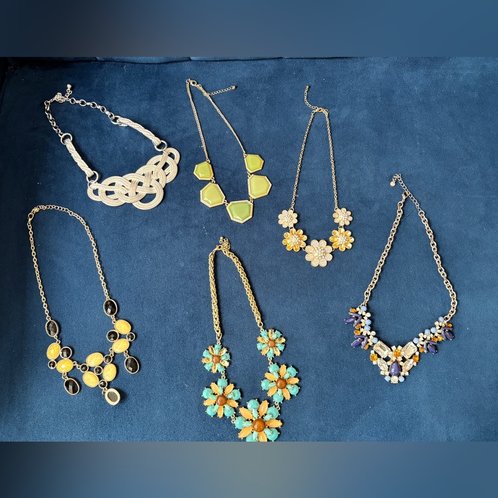 Lot of 6 Lovely Statement Necklaces